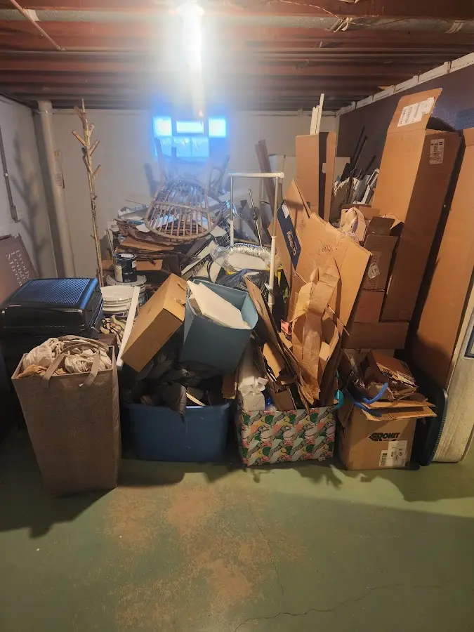 Roll-off dumpster container at job site for 2 Yard Dumpster Rental in McCall